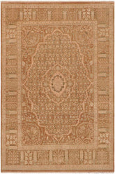 Traditional Tajdar Trudy Brown Tan Hand Knotted Area rugs 9 x 12