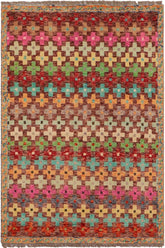 handmade Modern Balouchi Maroon Blue Hand Knotted RECTANGLE 100% WOOL area rug 3x5