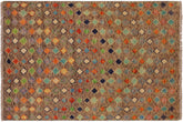 handmade Modern Balouchi Brown Rust Hand Knotted RECTANGLE 100% WOOL area rug 3x5
