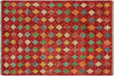 handmade Modern Balouchi Red Blue Hand Knotted RECTANGLE 100% WOOL area rug 3x5