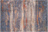 handmade Modern Modern Blue Rust Hand Knotted RECTANGLE WOOL&SILK area rug 10' x 14'
