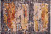 handmade Modern Modern Blue Rust Hand Knotted RECTANGLE WOOL&SILK area rug 8' x 10'