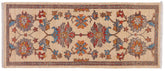 handmade Traditional Kafkaz Beige Red Hand Knotted RUNNER 100% WOOL area rug 3' x 5'