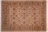 handmade Traditional New Asif Tan Lt. Gold Hand Knotted RECTANGLE 100% WOOL area rug 9x12