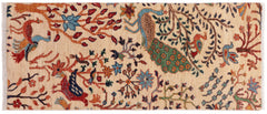 handmade Traditional Kafkaz Beige Rust Hand Knotted RUNNER 100% WOOL area rug 3' x 5'
