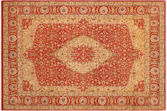handmade Traditional Kafkaz Rust Rust Hand Knotted RECTANGLE 100% WOOL area rug 9x12