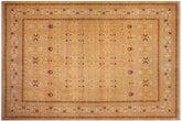 handmade Transitional Agra Tan Beige Hand Knotted RECTANGLE 100% WOOL area rug 9x12