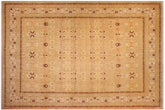 handmade Transitional Agra Tan Beige Hand Knotted RECTANGLE 100% WOOL area rug 9 x 12