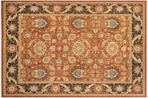 handmade Transitional Hashmi Brown Black Hand Knotted RECTANGLE 100% WOOL area rug 9x12