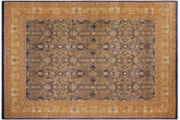 handmade Transitional Tabriz Blue Gold Hand Knotted RECTANGLE 100% WOOL area rug 9x12
