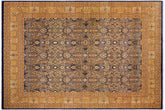 handmade Transitional Tabriz Blue Gold Hand Knotted RECTANGLE 100% WOOL area rug 9 x 12