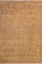 Traditional Cecile Tan Gold Hand Knotted Area rugs 9 x 12