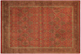 handmade Transitional Veg Dye Rust Green Hand Knotted RECTANGLE 100% WOOL area rug 9x12
