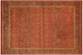 handmade Transitional Veg Dye Rust Green Hand Knotted RECTANGLE 100% WOOL area rug 9 x 12