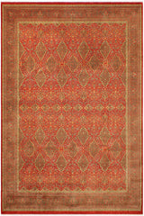 Traditional Veg Dye Isabelle Rust Green Hand Knotted Area rugs 9 x 12