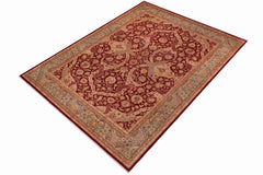 handmade Traditional Agra #2 Red Lt. Blue Hand Knotted RECTANGLE 100% WOOL area rug 9x12