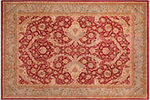 handmade Traditional Agra #2 Red Lt. Blue Hand Knotted RECTANGLE 100% WOOL area rug 9 x 12