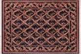 handmade Transitional Basan Black Black Hand Knotted RECTANGLE 100% WOOL area rug 9x12