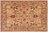 handmade Traditional Kafkaz Tan Red Hand Knotted RECTANGLE 100% WOOL area rug 8x10