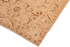 handmade Traditional Kafkaz Tan Brown Hand Knotted RECTANGLE 100% WOOL area rug 8 x 9