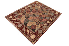 handmade Transitional Kafkaz Beige Brown Hand Knotted RECTANGLE 100% WOOL area rug 8 x 10
