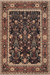 handmade Traditional Kafkaz Blue Brown Hand Knotted RECTANGLE 100% WOOL area rug 8 x 10