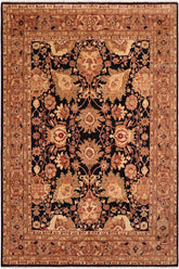 handmade Traditional Kafkaz Blue Brown Hand Knotted RECTANGLE 100% WOOL area rug 8 x 10