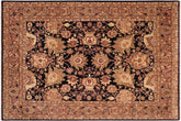 handmade Traditional Kafkaz Blue Brown Hand Knotted RECTANGLE 100% WOOL area rug 8x10