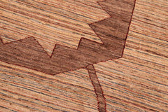handmade Modern Gabbeh Beige Brown Hand Knotted RECTANGLE 100% WOOL area rug 8  x 11