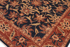 handmade Traditional Kafkaz Blue Rust Hand Knotted RECTANGLE 100% WOOL area rug 8 x 10