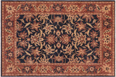 handmade Traditional Kafkaz Blue Rust Hand Knotted RECTANGLE 100% WOOL area rug 8x10