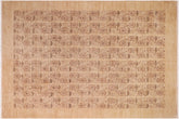 handmade Modern Kafkaz Lt. Tan Gold Hand Knotted RECTANGLE 100% WOOL area rug 8' x 10'
