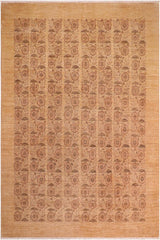 handmade Transitional Kafkaz Lt. Tan Gold Hand Knotted RECTANGLE 100% WOOL area rug 8 x 10