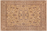 handmade Traditional Kafkaz Tan Beige Hand Knotted RECTANGLE 100% WOOL area rug 8x10