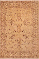 handmade Traditional Kafkaz Tan Beige Hand Knotted RECTANGLE 100% WOOL area rug 8 x 10