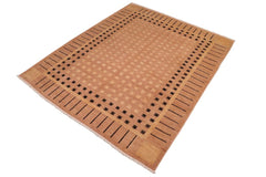 handmade Transitional Kafkaz Nude Black Hand Knotted RECTANGLE 100% WOOL area rug 8 x 9