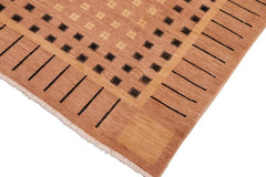 handmade Transitional Kafkaz Nude Black Hand Knotted RECTANGLE 100% WOOL area rug 8 x 9