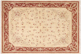 handmade Transitional Kafkaz Beige Rust Hand Knotted RECTANGLE 100% WOOL area rug 8' x 10'