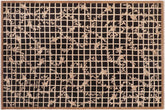 handmade Modern Kafkaz Black Beige Hand Knotted RECTANGLE WOOL&SILK area rug 8' x 10'