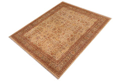 handmade Traditional Kafkaz Beige Brown Hand Knotted RECTANGLE 100% WOOL area rug 8 x 10