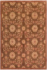 handmade Transitional Kafkaz Brown Tan Hand Knotted RECTANGLE 100% WOOL area rug 8 x 10
