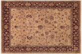 handmade Traditional Kafkaz Tan Brown Hand Knotted RECTANGLE 100% WOOL area rug 8x10