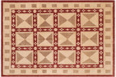 Modern Ziegler Callie Red/Tan Wool Rug - 8'2'' x 9'9''