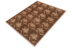 handmade Transitional Kafkaz Brown Beige Hand Knotted RECTANGLE 100% WOOL area rug 8 x 10