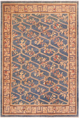 handmade Transitional Kafkaz Lt. Blue Tan Hand Knotted RECTANGLE 100% WOOL area rug 8 x 10