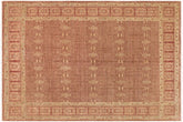 handmade Transitional Kafkaz Brown Copper Hand Knotted RECTANGLE 100% WOOL area rug 8' x 10'