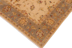 handmade Traditional Kafkaz Beige Gray Hand Knotted RECTANGLE 100% WOOL area rug 8 x 10