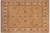 handmade Traditional Kafkaz Gold Beige Hand Knotted RECTANGLE 100% WOOL area rug 8x10