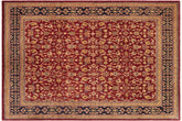 handmade Transitional Kafkaz Red Blue Hand Knotted RECTANGLE 100% WOOL area rug 8' x 10'
