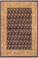 handmade Transitional Kafkaz Blue Beige Hand Knotted RECTANGLE 100% WOOL area rug 8 x 10